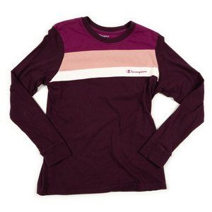 CHAMPION Authentic Athleticwear color block long sleeve shirt size S